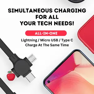 3 in 1 Retractable Charge Cube Cable