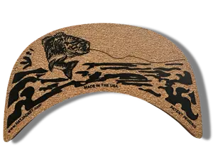 HatJacket Small Mouth Bass HatJacket 1/8" Thick Lightweight Cork Flotation Device for Boating Fishing Paddle Boarding Made in USA Unisex Natural Sustainable Design