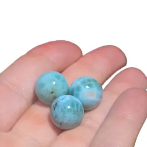 Larimar Crystal Mini Spheres - Blue Gemstones for Your Collection