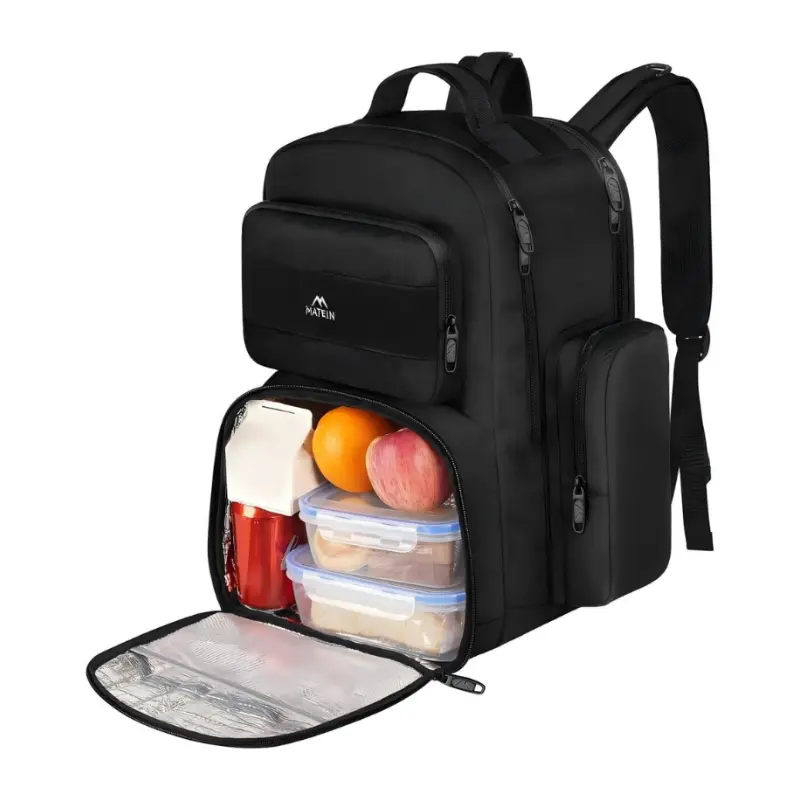 MATEIN Lunch Backpack for Men Work, 15.6 Inch Tactical Backpack with Lunch Compartment, Large Laptop Backpacks with Insulated Cooler Bag for Travel Beach Camping Picnic Hiking Summer Sale