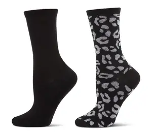 MeMoi Set of 2 Women's Leopard Cashmere Blend Socks