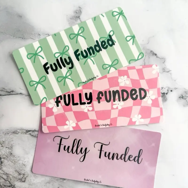 Fully Funded Money Placeholders, Ideal for cash stuffing envelopes