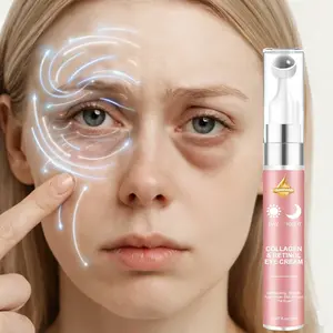 Day & Night Dual-Effect Collagen Eye Cream 15ml | Brightens the eye area during the day, and combats aging with retinol at night | Double moisturizing with collagen and hyaluronic acid, smoothing fine lines, improving elasticity, Brightening