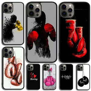 Boxing Gloves Phone Case Cover For iPhone 16 15 14 SE 2020 XR XS 11 12 13 Mini Pro MAX Plus