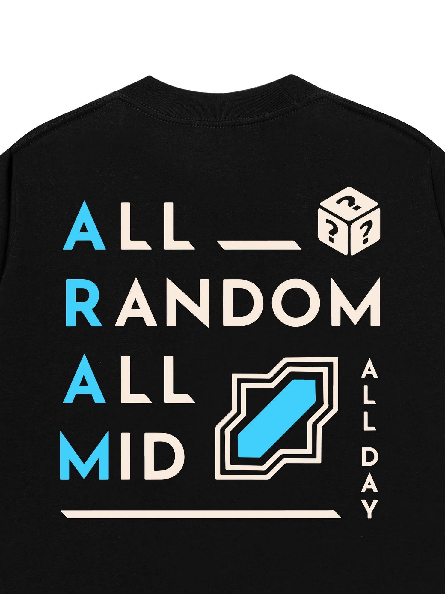 All Random All Mid Oversized Graphic T-Shirt Streetwear Unisex 100% Cotton Loose Fit