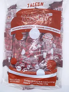 Taleen Caramel Coated Peanuts Grapainados 2.5lb 8oz Bag 10 pcs Vegan Snack from Mexico