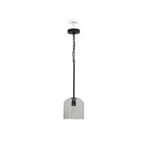 Plug & Play Parkmont 1-Light Pendant in Transitional and Modern Style-87.38 Inches Tall and 8 Inches Wide