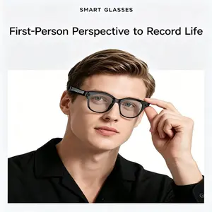 Ai Smart Glasses with Camera, 8mp Photo, 1080P Video, Open Ear Audio, Photo Recognition, Lightweight, Unisex, Color-Changing Lenses