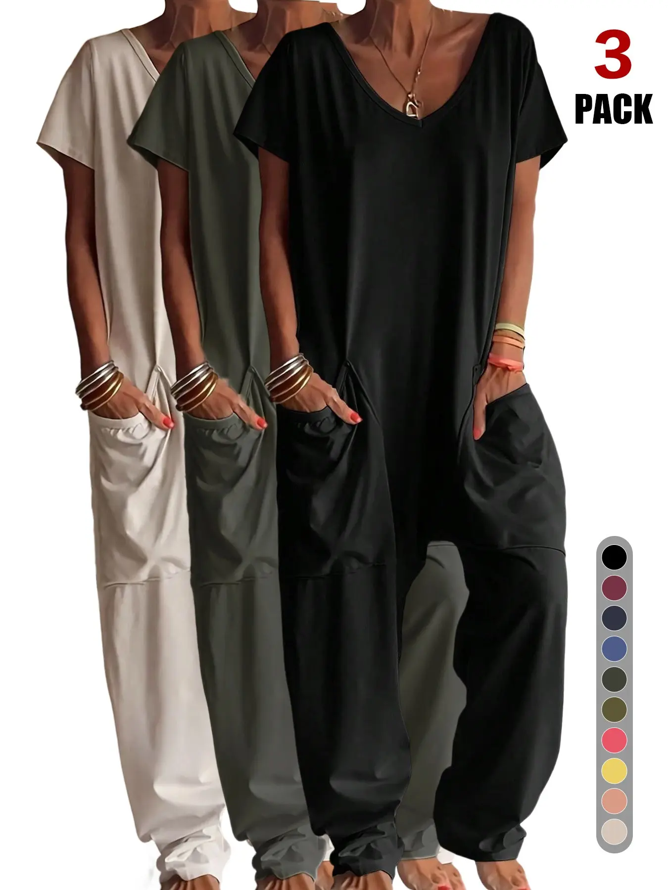 Black + dark gray + khaki