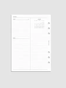 2026 Year Overview Planner Inserts