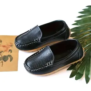 [-On Loafers |       Soft]-On Loafers Toddlers & Kids |       Soft Cushioned Insole, Non-Rubber Sole, Easy-On Closure |       All-Season Everyday & Formal Shoes Boys and Girls (White)