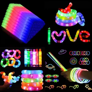 137-piece holiday party supplies set - 25 foam glow sticks and 100 glow sticks, including 12 corrugated tubes, ideal for small party gifts, unique birthday gifts, and wedding gifts. summerwins, summerwins