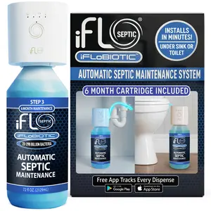 iFLO® Automatic Septic Maintenance & Rejuvenation System – Prevents Unnecessary Pumpouts – 6-Month Supply