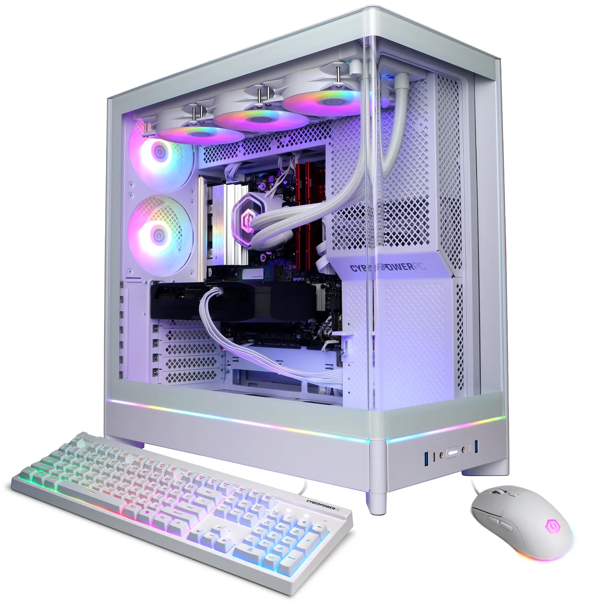 CyberPowerPC SLC11000CPGV6 Gaming Desktop PC, AMD Ryzen 7 9850X3D, 32GB DDR5, GeForce RTX 5070 12GB, 1TB PCIe 4.0 NVMe SSD, WiFi/BT, RGB Gaming Keyboard/Mouse & Windows 11 Home