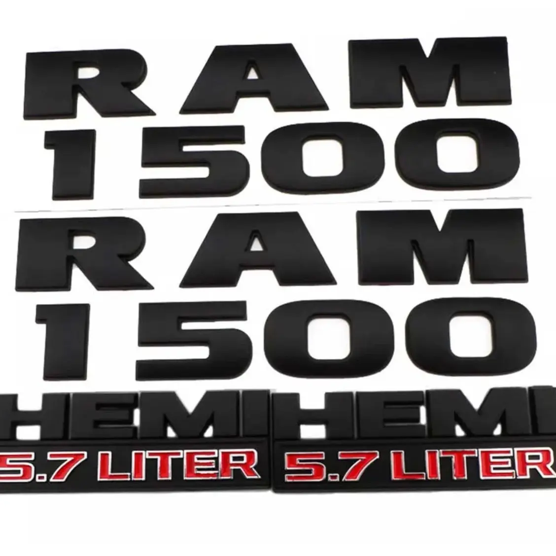 4Pcs For 1500 Door Side Fender 5.7 Liter HEMI Emblems Badge Set