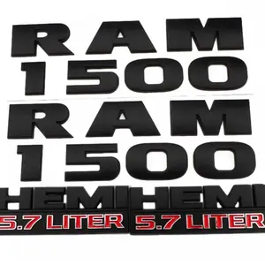 4Pcs For 1500 Door Side Fender 5.7 Liter HEMI Emblems Badge Set 4Pcs For 1500 Door Side Fender 5.7 Liter HEMI Emblems Badge Set