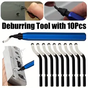 1 Pack Deburring Tool with 10 HSS Blades Deburring Tool 3D Printing Burr Removal Blades  for Smooth Edge Beauty & Personal Care