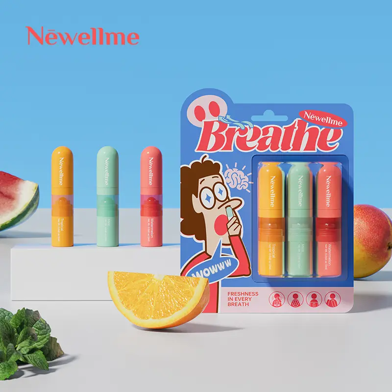 Newellme Nasal Stick - Super Potent Essential Oil Vapors, Powerfully Boost Energy, Combat Fatigue