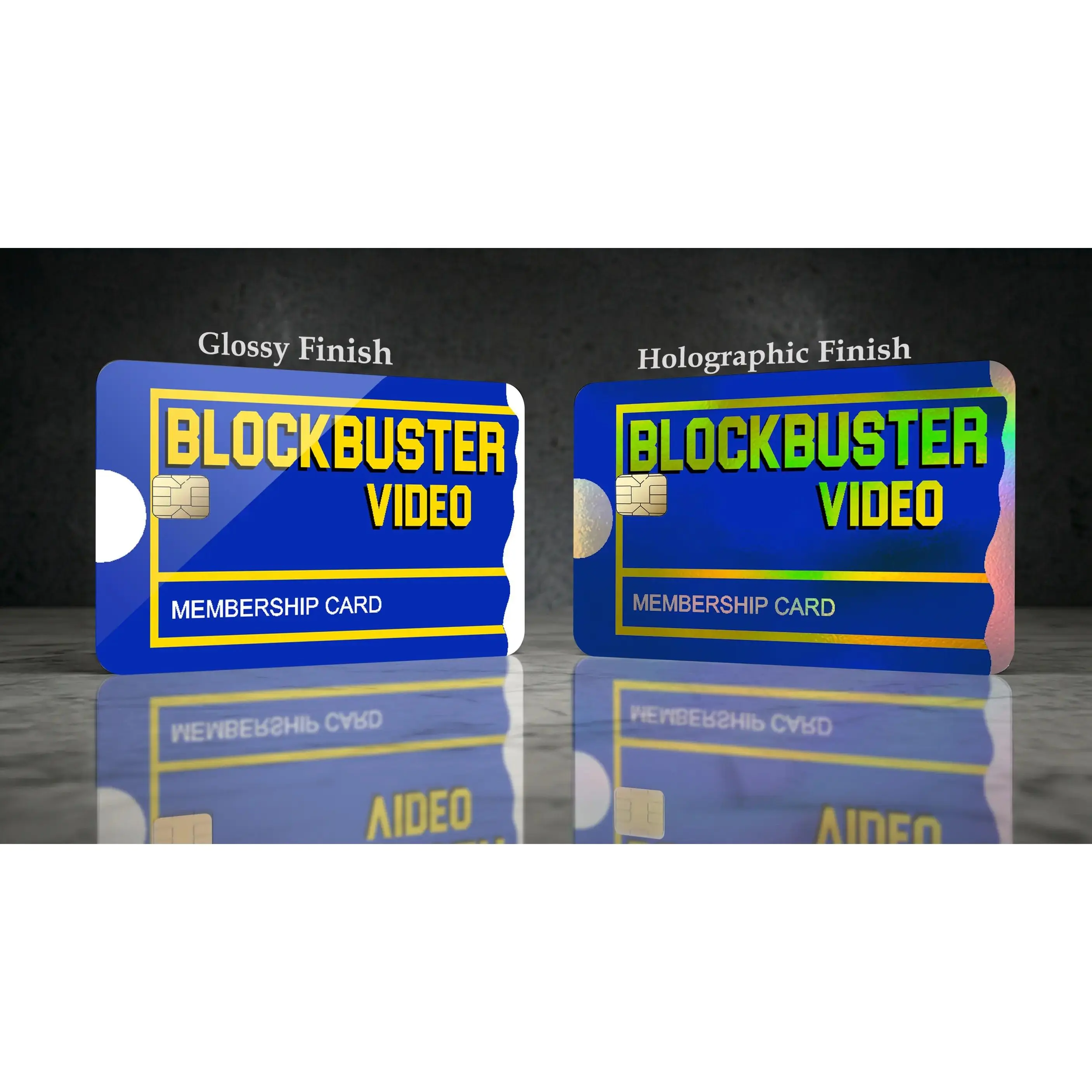 BlockBuster Video Credit-Debit Card Sticker Cover - Made from Premium Grade Vinyl, Small Microchip Protection, Water Resistant, Easy Installation, Holographic or Regular Finish (Office Stationery for Computers & Office Equipment)