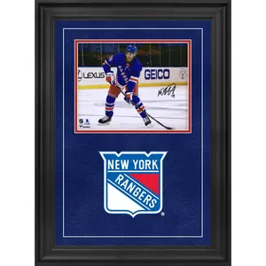 K'Andre Miller New York Rangers Deluxe Framed Autographed 8" x 10" NHL Debut Photograph - Fanatics Authentic Certified