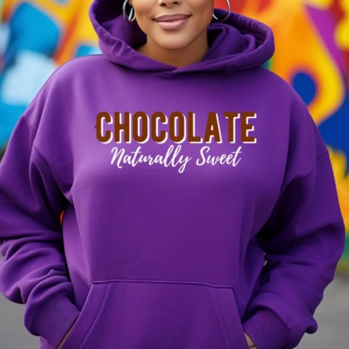 CHOCOLATE Naturally Sweet unisex Hoodie Sweatshirt Casual Pullover Tops