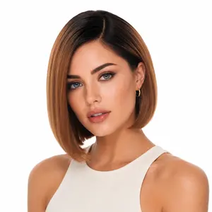 Carmen Synthetic Lace Front Wig - Short Bob Style, Natural Hairline
