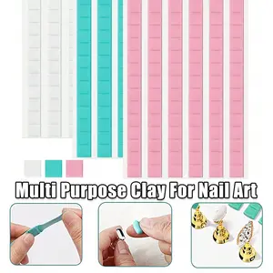 Reusable Nail Art Clay Adhesive, Detachable Fake Nails Display, DIY Nail Polish Putty, Non-Sticky Hand Mold, Salon & Home Use
