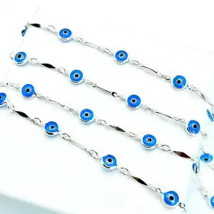 Real Silver 925 Turkish Eye Bracelet 7''1/2