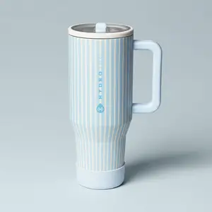 HydroJug Traveler 40oz Leak Resistant Tumbler, Insulated Stainless Steel Water Bottle with Handle & Flip Straw, Reusable for Women Men, Cape Cod, 24 Hour Temperature Contro