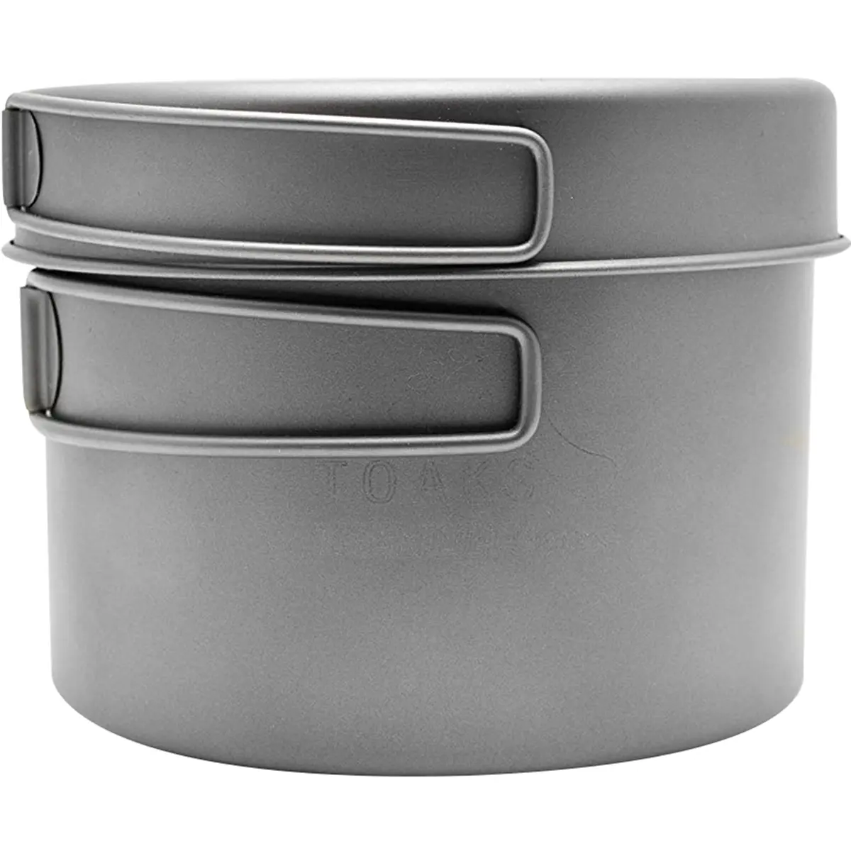 Toaks Ultralight Titanium Camping Cook Pot, 1300ml Outdoor Cooking Supplies with Pan and Foldable Handles, Camping Accessory