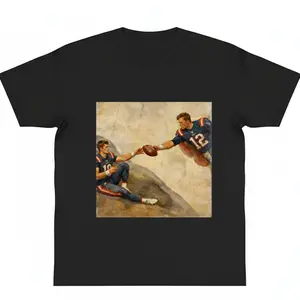 Funny New England QB Shirt Brady and Maye Inspired Football Tee Legend and Rookie Gameday 90s Style Football Graphic y2k cotton fashion Casual Top Trending Machine Wash Safe  gift