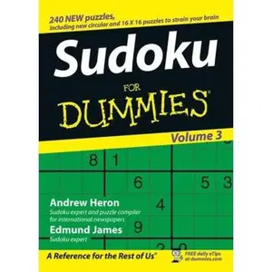 USED-Sudoku For Dummies, Volume 3 (For Dummies Series) by Andrew Heron (Paperback)
