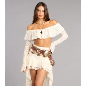 Boho Nights Lace Crop Top