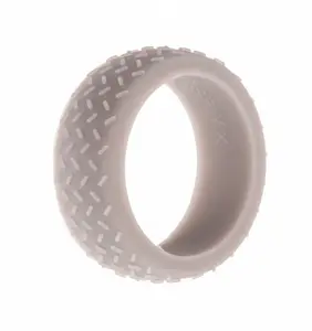 The Forge 9mm High Performance Grey Diamond Plate Silicone Wedding Band