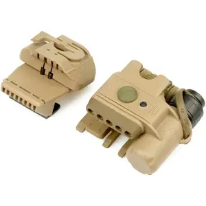 Outdoor Sports Gear Helmet Light Multi-Mode LED Clip-on Light for Night Fishing - Red/Green/White/IR Beams with Dual Mounts