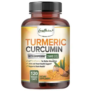Coolkin Organic Turmeric - 2400 mg, 60/120 Capsules - 95% Standardized Curcuminoids, with Black Pepper, for Joint, Heart, Brain Health