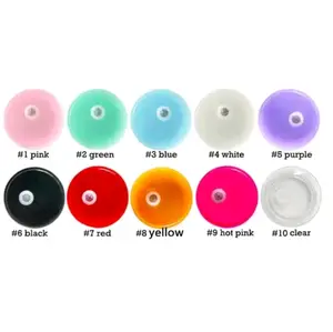 Plastic Colored Lids with Hole for 16oz and 20oz Glass Can Cup