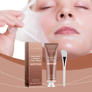 Collagen Peel-Off Mask for Deep Hydration and Skin Nourishment, Suitable for All Skin Types, Moisturizing Daily Essential for Dry Skin Repair, Nourishing Mask, Removable