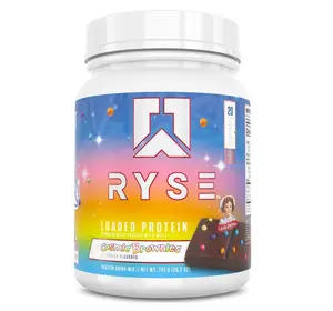 (A)RYSE Loaded Protein Powder – Little Debbie Cosmic Brownie, 25g Whey Isolate & Concentrate, Prebiotic Fiber + MCTs, Low Carb, Low Sugar, Digestive-Friendly, 20 Servings