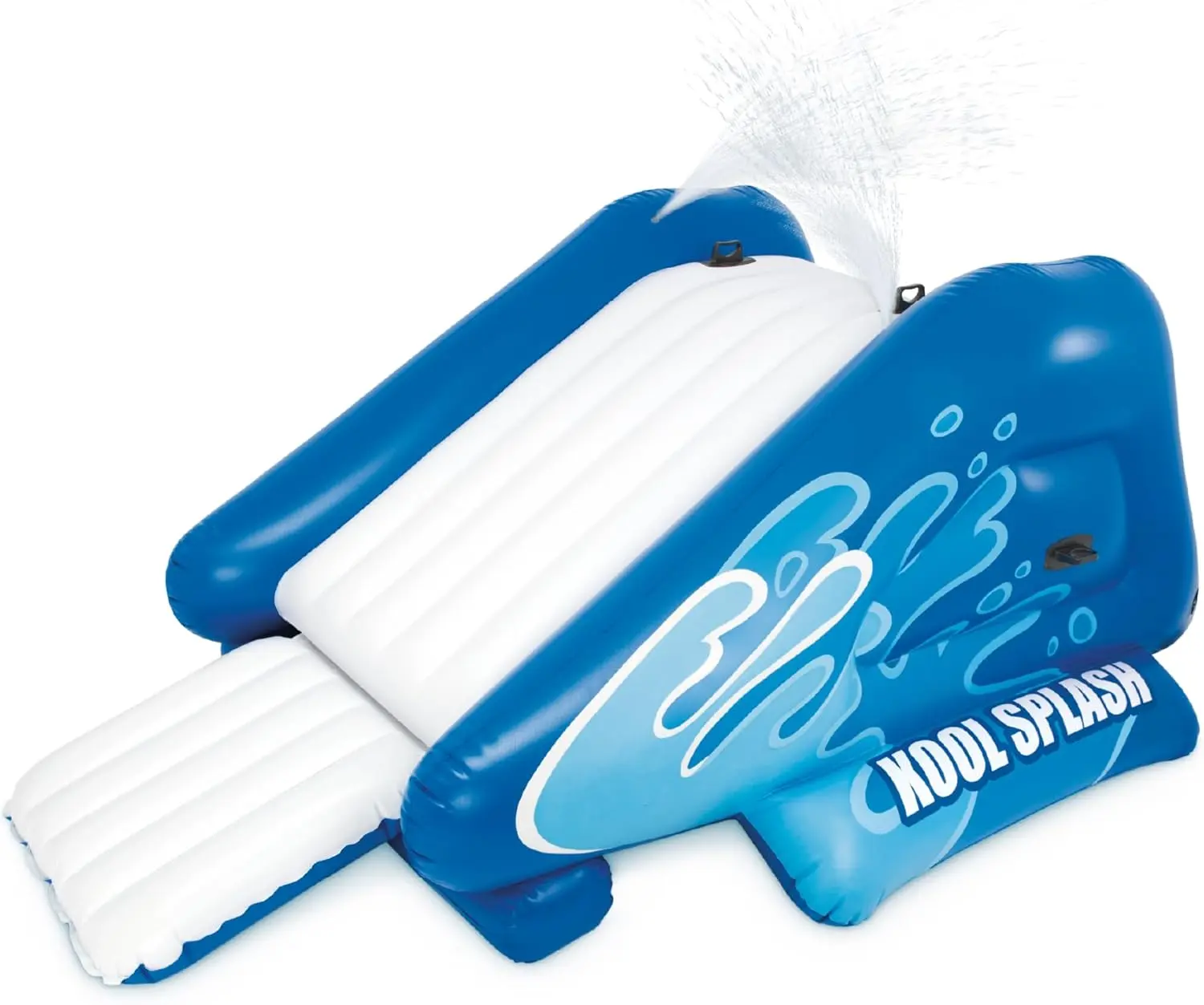 Kool Splash Inflatable Water Slide Swimming Pool Play Center with Built in Sprayers for Kids and Adults, Ages 6 and Up, Blue
