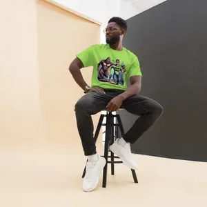 RUN BRO – Funny Bigfoot Tee in Lime Green | STICKS 'N STONES™ Unisex classic tee