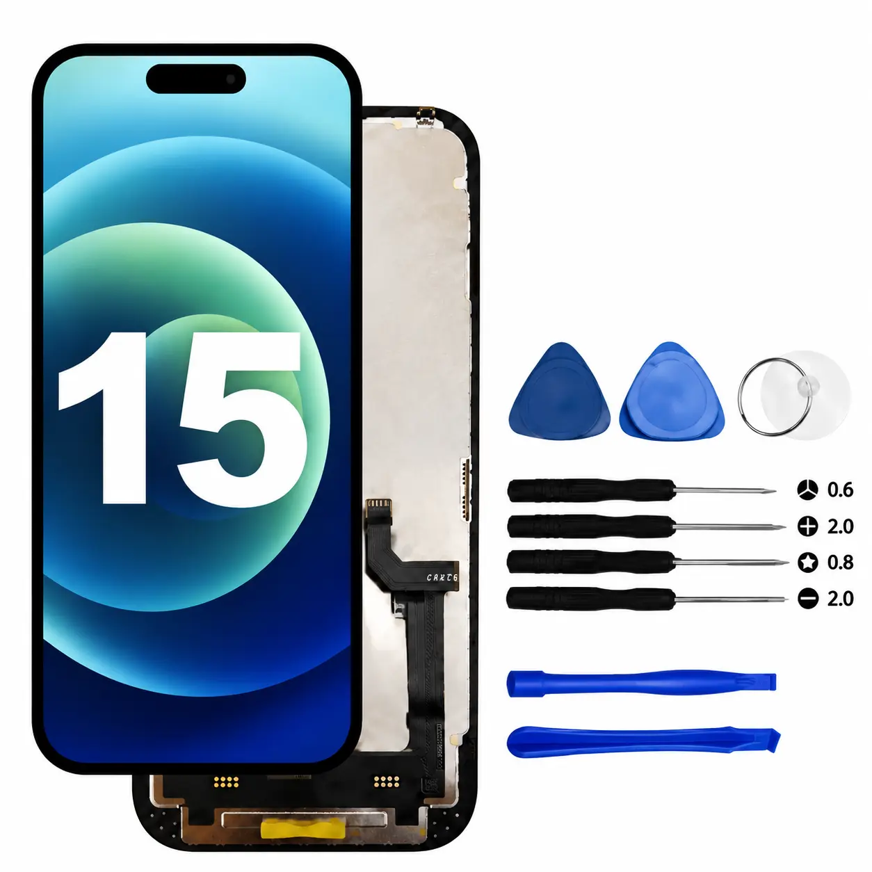 Screen Replacement For iPhone 15/15 Pro/15 Pro Max/15 Plus LCD Display Touch Digitizer Repair Kit