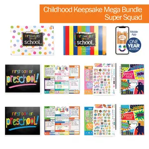 Childhood Keepsake Bundle for 2 Kids | Preserve Memories, Strengthen Habits & Inspire Gratitude | Super Squad