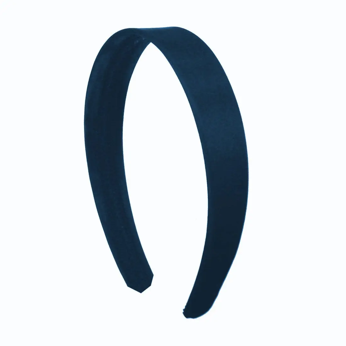 Navy Blue 1 Inch Satin Hard Headband for women and