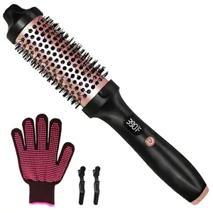 Professional Multi-Functional Hot Air Brush, Negative Ion Tech for Frizz-Free Hot Air, Hair Dryer Brush And Styler, Air Styling Brush Combines, Curling Iron, Massage Straightening Brush, Multiple Temperature & Wind Speed Settings ,professional hair