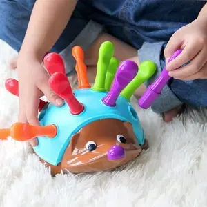 Hedgehog Puzzle Toy for Kids, Early Learning Educational Toy, Fine Motor Skills Development, Hand-Eye Coordination, Safe & Non-Spiky