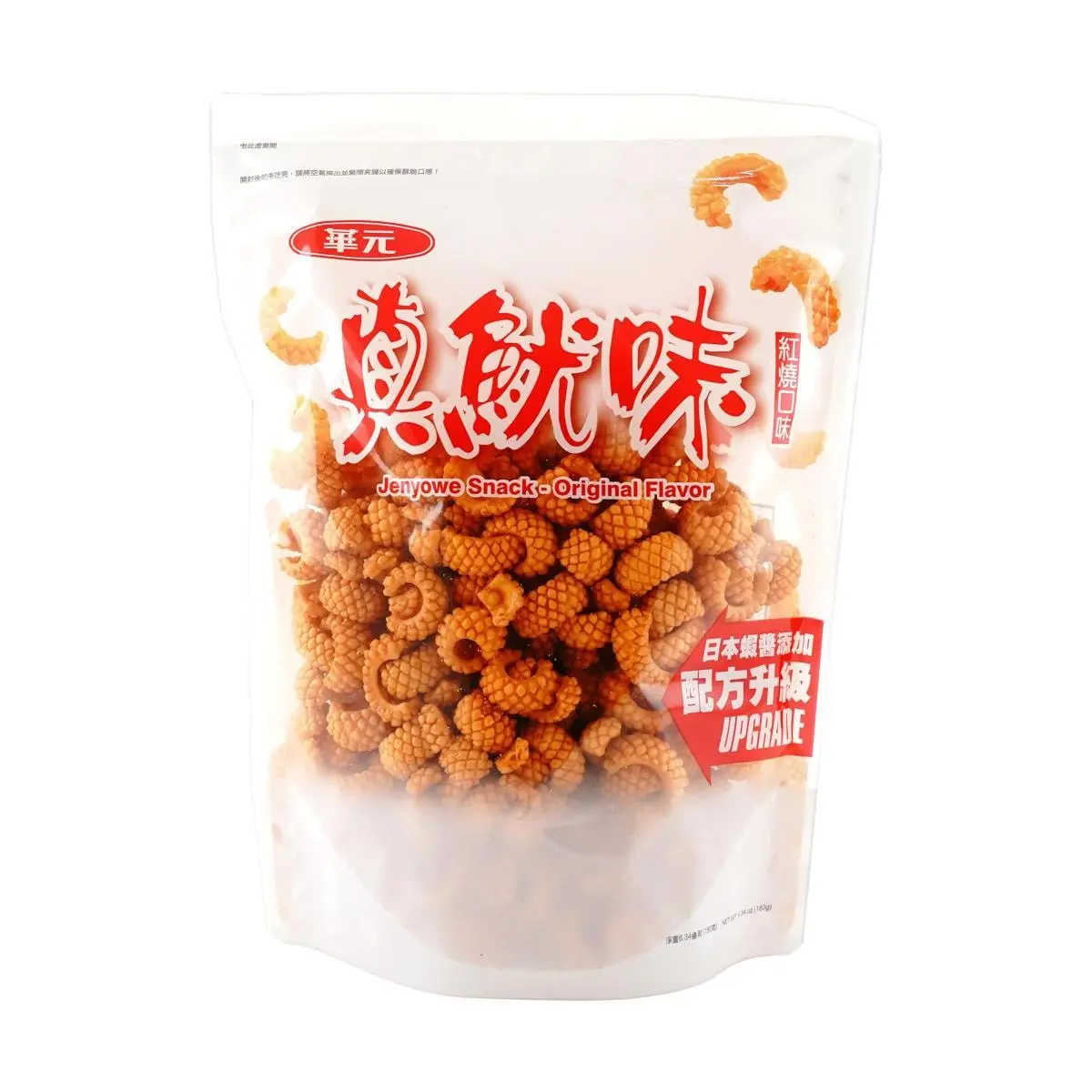 HUAYUAN Taiwan Dried Squid Rolls 180g - Crispy Puffed Snack, Savory Seafood Treat