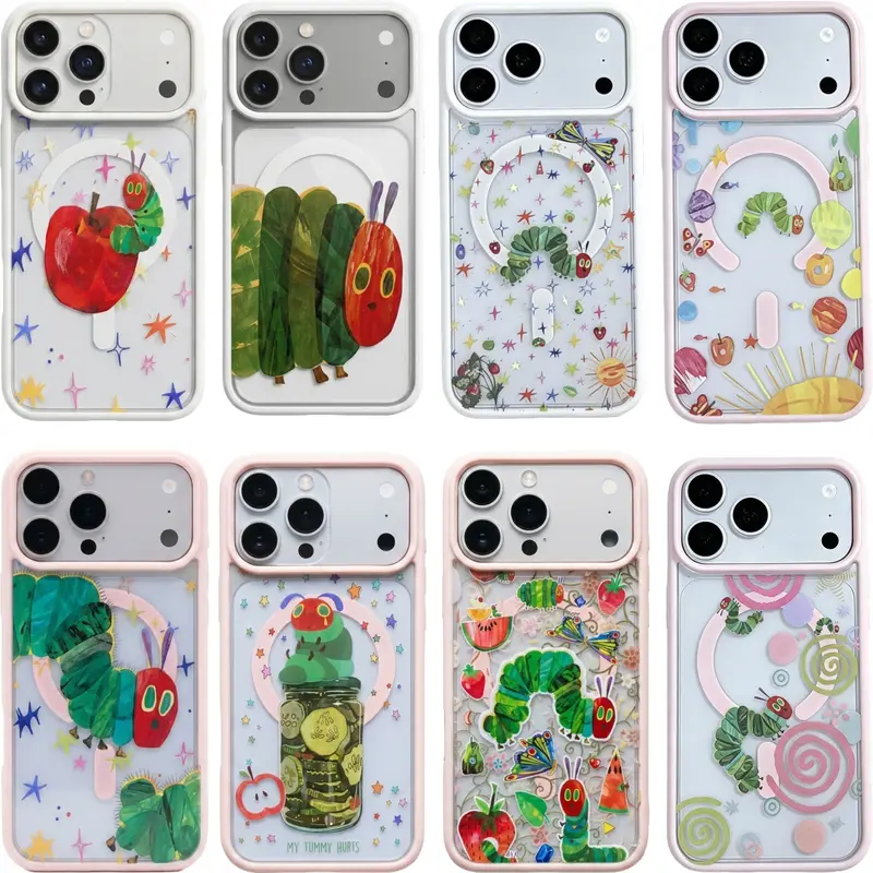 SohoChic The Very Hungry Caterpillar Transparent Smartphone Case - Flexible Durable TPU, Cute Phone Accessories for iPhone 11-18 Pro Max Plus & Samsung Galaxy S23-S26 Ultra, Phone Aesthetic Protection