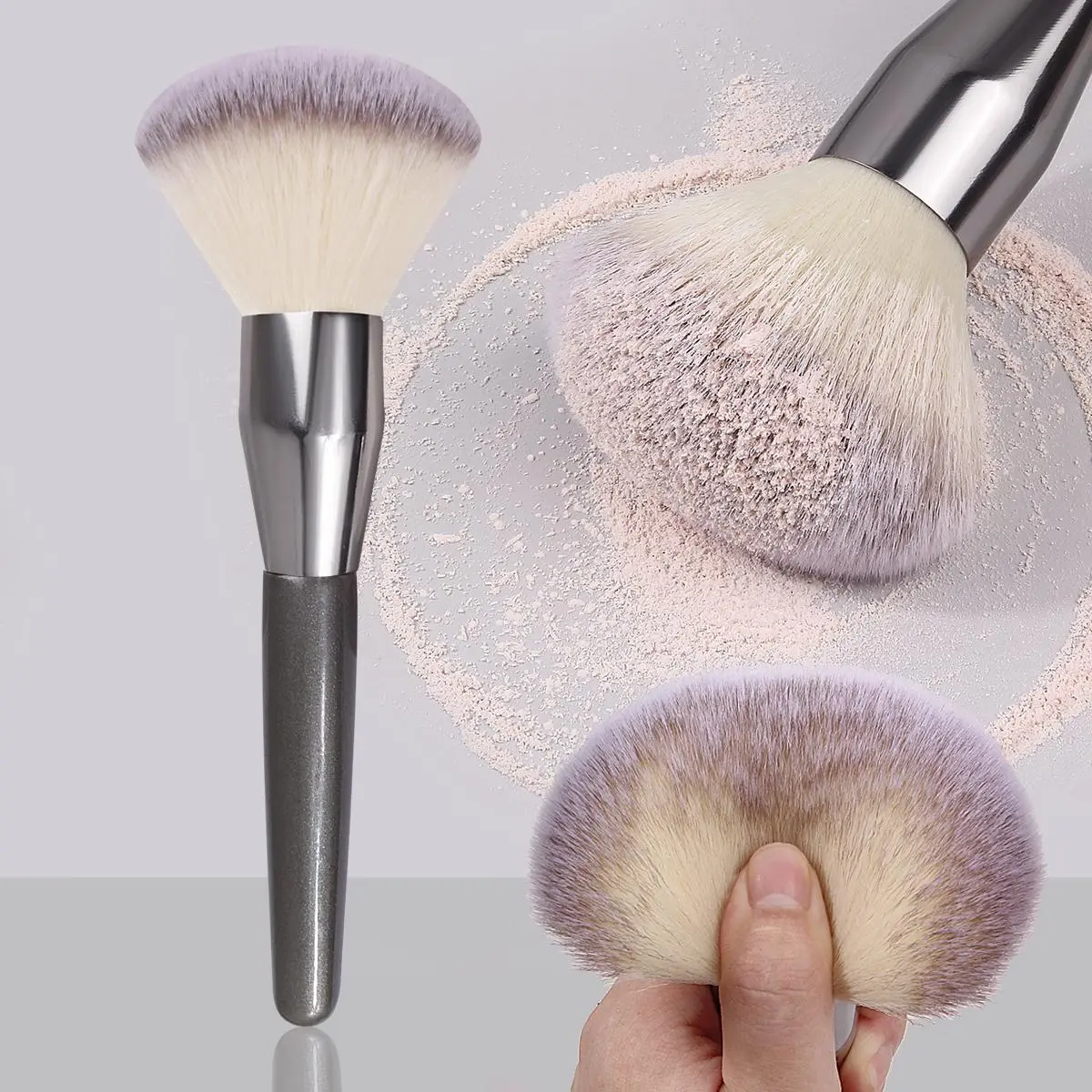 Large Loose Powder Brush, 1 Count Soft Cosmetic Brushes, Cosmetics Brush, Setting Powder Brush, Multifunctional Soft Makeup Brush, Professional Facial Makeup Tool for Women & Girls, Face Makeup Brushes