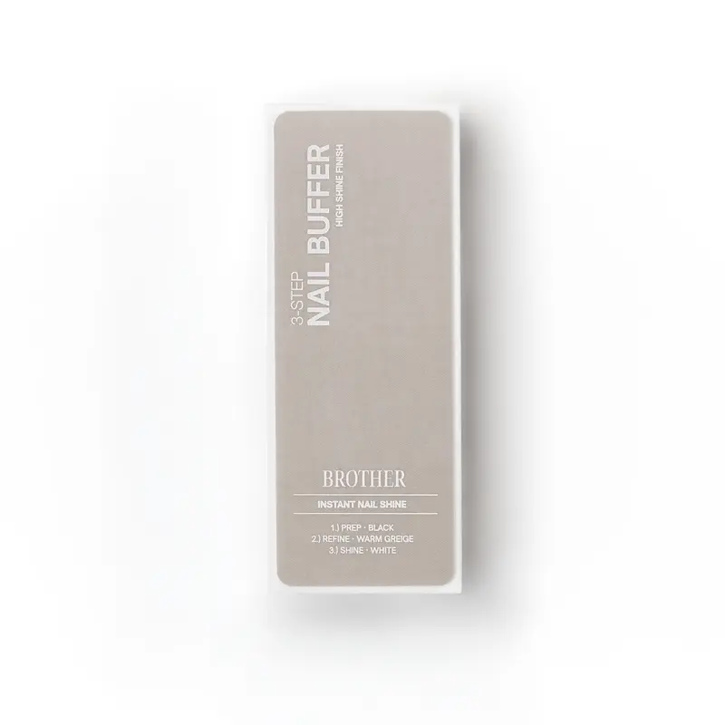 Brother Cosmetics Buff Buddy - 2 Pack Reusable Korean Style Nail Care Magic Shiner - Instant Glass Shine, Healthy Natural Nails in Seconds, High Gloss Finish For Men and Women